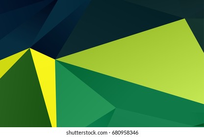 Dark Blue, Yellow vector triangle mosaic pattern. Modern geometrical abstract illustration with gradient. A new texture for your design.