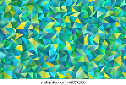 Dark Blue, Yellow vector triangle mosaic pattern. Shining illustration, which consist of triangles. The completely new template can be used for your brand book.