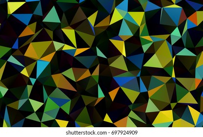 Dark Blue, Yellow vector triangle mosaic background. Modern geometrical abstract illustration with gradient. The elegant pattern can be used as part of a brand book.