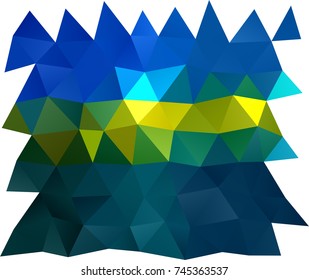 Dark Blue, Yellow vector triangle mosaic pattern. Glitter abstract illustration with an elegant design. A new texture for your design.