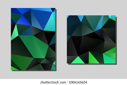 Dark Blue, Yellowvector brochure for ui, ux design. Web interface on abstract background with colorful gradient. The pattern can be used for any ad, booklets.