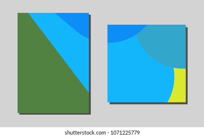 Dark Blue, Yellowvector layout for Leaflets. Booklet with textbox on colorful abstract background. Completely new template for your brand book.