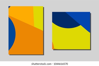 Dark Blue, Yellowvector template for landing pages. Glitter abstract design concept with text box. Completely new template for your brand book.