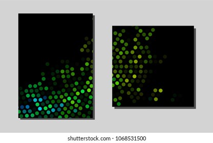 Dark Blue, Yellowvector template for landing pages. Booklet with textbox on colorful abstract background. Completely new template for your brand book.