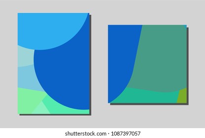 Dark Blue, Yellowvector template for landing pages. Booklet with textbox on colorful abstract background. Beautiful design for cover of notepads.