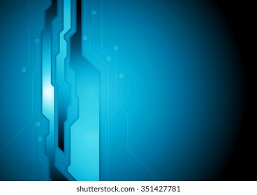 Dark blueabstract technology background. Vector design