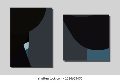 Dark BLUEvector background for presentations. Abstract booklet on colored background with gradient. New design for a poster, banner of your website.