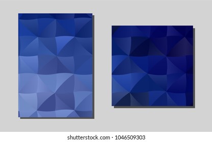 Dark BLUEvector background for presentations. Abstract booklet on colored background with gradient. New design for a poster, banner of your website.