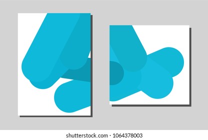 Dark BLUEvector background for presentations. Abstract booklet on colored background with gradient. Beautiful design for cover of notepads.