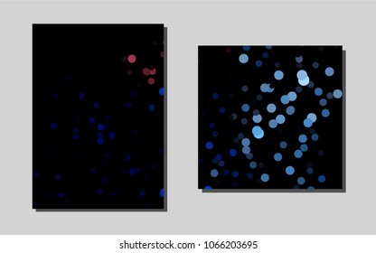 Dark BLUEvector background for presentations. Abstract booklet on colored background with gradient. Pattern for beautiful business cards, folders.