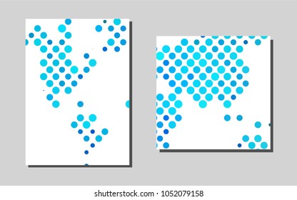 Dark BLUEvector background for presentations. Beautiful colored sample in A4 size. Beautiful design for cover of notepads.