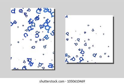 Dark BLUEvector background for presentations. Booklet with textbox on colorful abstract background. Completely new template for your brand book.