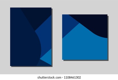 Dark BLUEvector background for presentations. Glitter abstract design concept with text box. Pattern for ads, leaflets, labels of your business.
