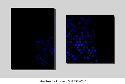 Dark BLUEvector banner for websites. Beautiful colored sample in A4 size. The pattern can be used for any ad, booklets.