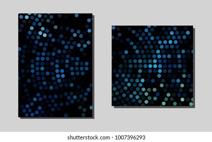 Dark BLUEvector banner for websites. Booklet with textbox on colorful abstract background. The pattern can be used for any ad, booklets.