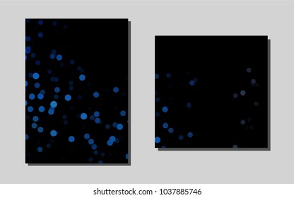 Dark BLUEvector banner for websites. Booklet with textbox on colorful abstract background. The pattern can be used for any ad, booklets.