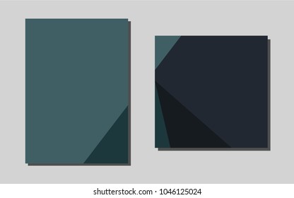 Dark BLUEvector banner for websites. Booklet with textbox on colorful abstract background. Beautiful design for cover of notepads.