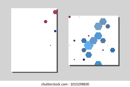 Dark BLUEvector banner for websites. Glitter abstract design concept with text box. Beautiful design for cover of notepads.