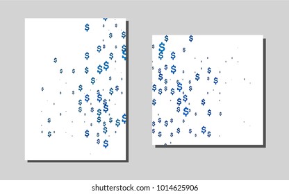 Dark BLUEvector brochure for ui, ux design. Web interface on abstract background with colorful gradient. Pattern for beautiful business cards, folders.
