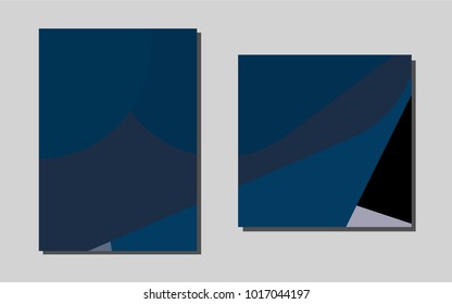 Dark BLUEvector brochure for ui, ux design. Blurred decorative design in abstract style with textbox. Beautiful design for cover of notepads.