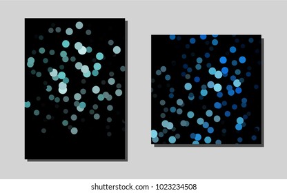 Dark BLUEvector brochure for ui, ux design. Web interface on abstract background with colorful gradient. Pattern for beautiful business cards, folders.