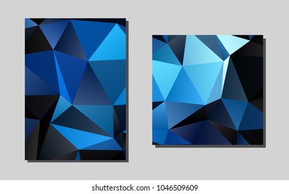 Dark BLUEvector brochure for ui, ux design. Blurred decorative design in abstract style with textbox. Beautiful design for cover of notepads.