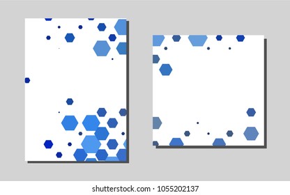 Dark BLUEvector brochure for ui, ux design. Blurred decorative design in abstract style with textbox. Pattern can be used as a template for calendars.