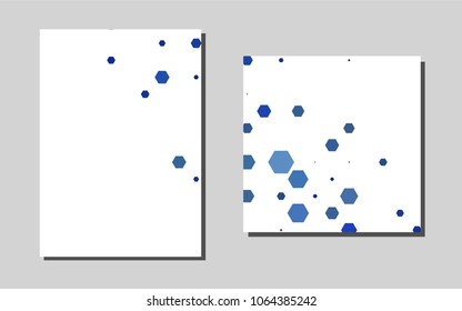Dark BLUEvector brochure for ui, ux design. Blurred decorative design in abstract style with textbox. Beautiful design for cover of notepads.