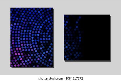 Dark BLUEvector brochure for ui, ux design. Abstract booklet on colored background with gradient. Completely new template for your brand book.