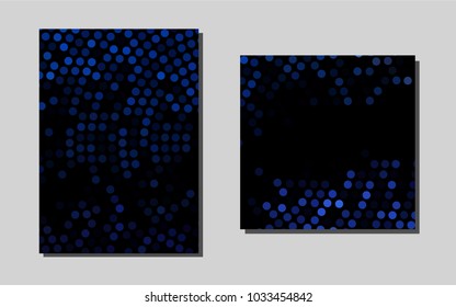 Dark BLUEvector cover for Envelopes. Abstract booklet on colored background with gradient. Pattern for ads, leaflets, labels of your business.
