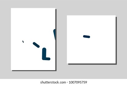 Dark BLUEvector cover for Envelopes. Beautiful colored sample in A4 size. Pattern can be used as a template for calendars.
