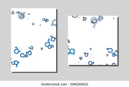 Dark BLUEvector cover for Envelopes. Beautiful colored sample in A4 size. Pattern can be used as a template for calendars.