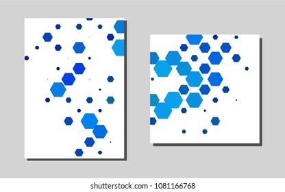Dark BLUEvector cover for Envelopes. Beautiful colored sample in A4 size. Beautiful design for cover of notepads.