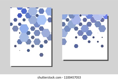 Dark BLUEvector cover for Envelopes. Beautiful colored sample in A4 size. Pattern for ads, leaflets, labels of your business.