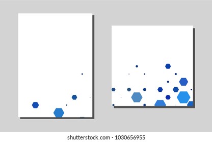 Dark BLUEvector cover for Envelopes. Blurred decorative design in abstract style with textbox. The pattern can be used for any ad, booklets.