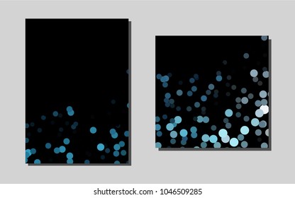 Dark BLUEvector cover for Envelopes. Blurred decorative design in abstract style with textbox. New design for a poster, banner of your website.