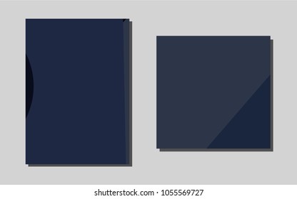 Dark BLUEvector cover for Envelopes. Blurred decorative design in abstract style with textbox. New design for a poster, banner of your website.