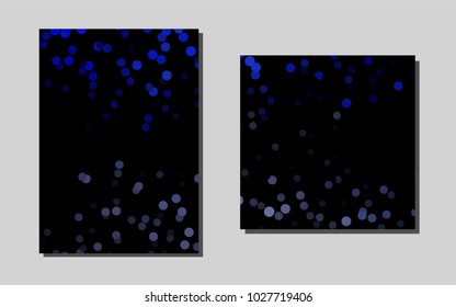 Dark BLUEvector cover for Envelopes. Booklet with textbox on colorful abstract background. New design for a poster, banner of your website.