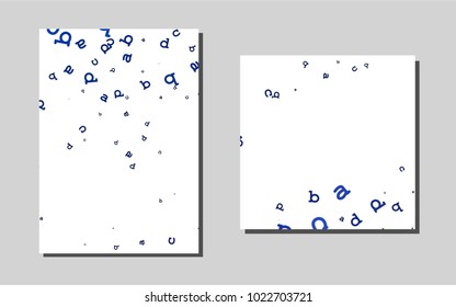 Dark BLUEvector cover for Envelopes. Glitter abstract design concept with text box. The pattern can be used for any ad, booklets.