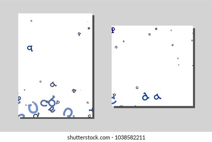 Dark BLUEvector cover for Envelopes. Glitter abstract design concept with text box. Beautiful design for cover of notepads.