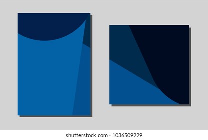 Dark BLUEvector cover for Envelopes. Modern abstract design concept with colorful gradient. New design for a poster, banner of your website.