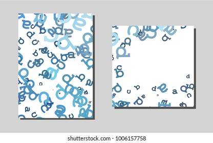 Dark BLUEvector cover for Envelopes. Web interface on abstract background with colorful gradient. Pattern can be used as a template for calendars.