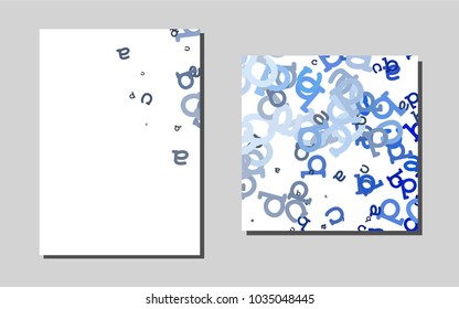 Dark BLUEvector cover for Envelopes. Web interface on abstract background with colorful gradient. Completely new template for your brand book.