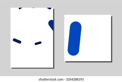 Dark BLUEvector cover for Envelopes. Web interface on abstract background with colorful gradient. Completely new template for your brand book.