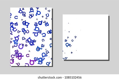 Dark BLUEvector cover for Envelopes. Web interface on abstract background with colorful gradient. Completely new template for your brand book.
