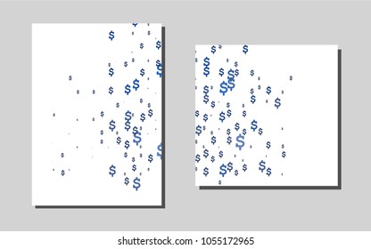 Dark BLUEvector layout for Leaflets. Abstract booklet on colored background with gradient. Completely new template for your brand book.