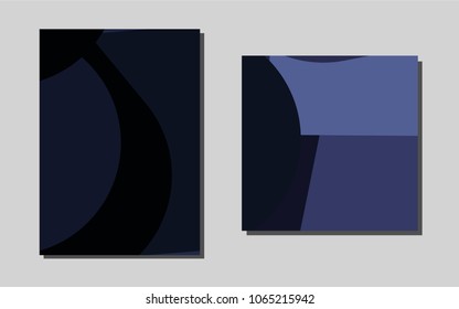 Dark BLUEvector layout for Leaflets. Beautiful colored sample in A4 size. Completely new template for your brand book.