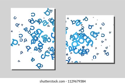 Dark BLUEvector layout for Leaflets. Beautiful colored sample in A4 size. Completely new template for your brand book.