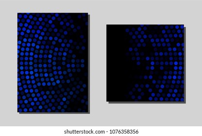 Dark BLUEvector layout for Leaflets. Booklet with textbox on colorful abstract background. The pattern can be used for any ad, booklets.