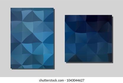 Dark BLUEvector layout for Leaflets. Glitter abstract design concept with text box. The pattern can be used for any ad, booklets.